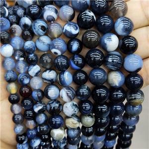 round Agate beads, dye, approx 8mm dia
