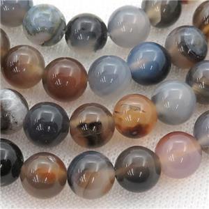 natural Agate Beads, dye, approx 6mm dia