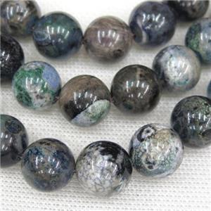 round fire Agate Beads, approx 14mm dia