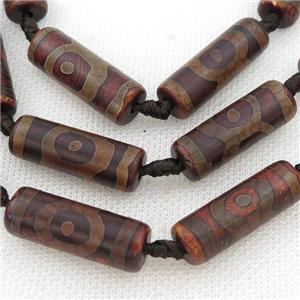 Tibetan Agate tube beads, eye, approx 10-30mm
