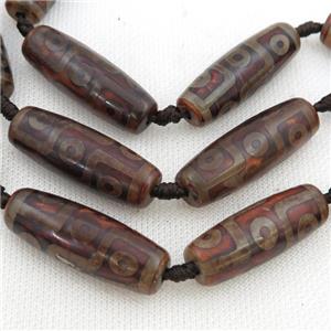 Tibetan Agate rice beads, eye, approx 14-40mm
