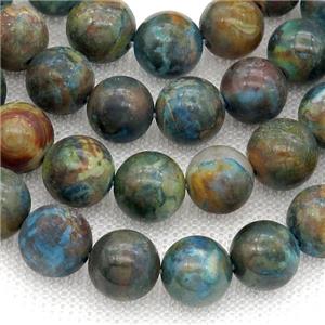 round blue Agate Beads, approx 8mm dia