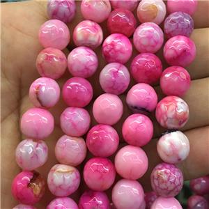 pink dragonVeins Agate Beads, faceted round, approx 8mm dia