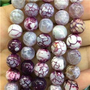 dragonVeins Agate Beads, faceted round, approx 10mm dia