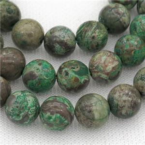 green Ocean Jasper Beads, round, approx 10mm dia