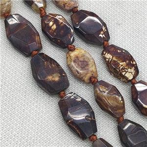 coffee Veins Agate Beads, freeform, approx 15-30mm
