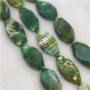 green Veins Agate Beads, freeform, approx 15-30mm