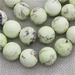 round Lemon Jade Beads, approx 18mm dia
