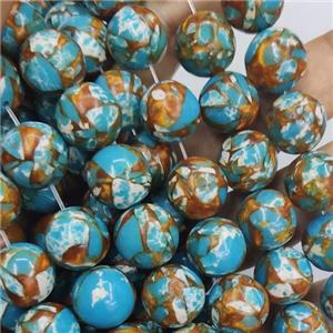blue Assembled Gemstone Beads, round, approx 14mm dia
