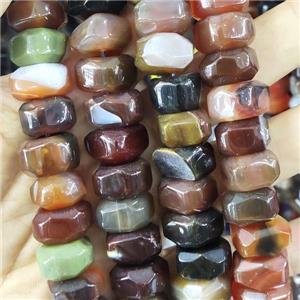 Coffee Agate Beads Faceted Rondelle Dye, approx 8-15mm