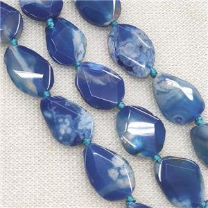 blue Cherry Agate slice beads, faceted, approx 15-25mm