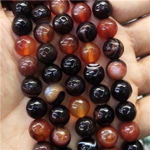faceted round fancy Agate Beads, dye, approx 10mm dia
