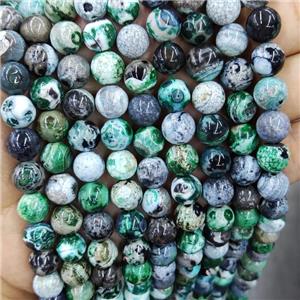 Green Fire Agate Beads Round, approx 12mm dia