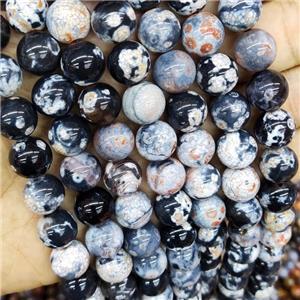 Fired Agate Beads Round, approx 12mm dia