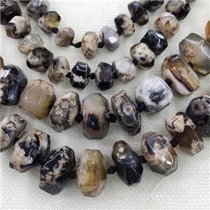 Black Cherry Agate Beads Faceted Rondelle, approx 11-13mm