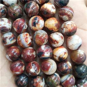 Round Agate Beads Smooth Dye, approx 10mm dia