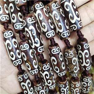Tibetan Agate Rice Beads, approx 14-40mm