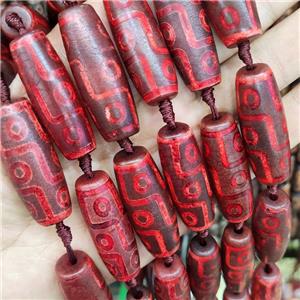 Red Fire Tibetan Agate Rice Beads Eye, approx 14-40mm