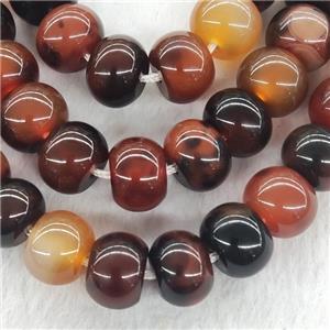 Natural Fancy Agate Rondelle Beads Smooth, approx 12-16mm