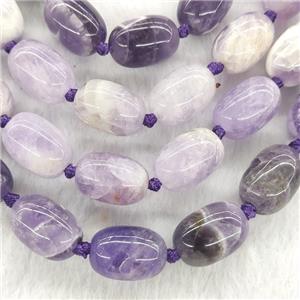 Dogtooth Amethyst Beads Smooth Barrel Purple, approx 14-20mm