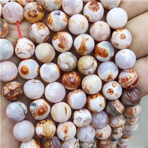 Orange Fire Agate Beads Smooth Round, approx 8mm dia