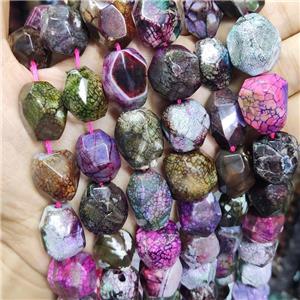 Veins Agate Beads Freeform Dye Mix Color, approx 15-20mm