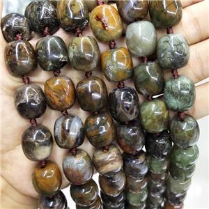 Ocean Agate Barrel Beads, approx 16-17mm
