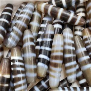Natural Dzi Agate Rice Beads, approx 14-57mm