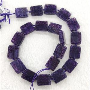 Purple Veins Agate Rectangle Beads, approx 15-20mm