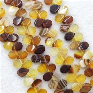 Gold Stripe Agate Teardrop Beads Topdrilled, approx 5-8mm