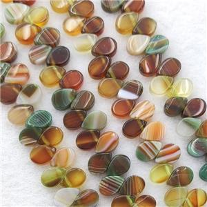 Stripe Agate Teardrop Beads Topdrilled Multicolor, approx 5-8mm
