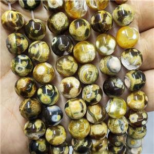 Agate Beads Smooth Round Dye, approx 6mm dia