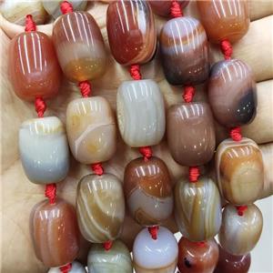 Natural Agate Barrel Beads Dye, approx 15-20mm