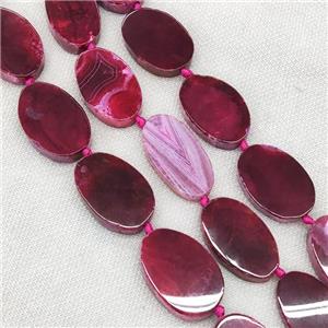 Natural Veins Agate Beads Freeform Slice Flat Red Dye, approx 25-48mm