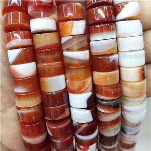 Natural Agate Heishi Beads Red, approx 7-15mm