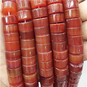Natural Agate Heishi Beads Red, approx 7-15mm
