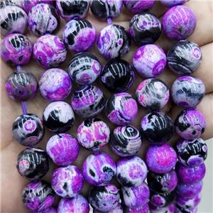 Hotpink Fire Agate Beads Smooth Round Dye, approx 14mm dia