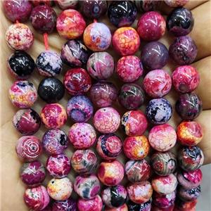 Natural Agate Beads Red Dye Smooth Round Fire, approx 10mm dia