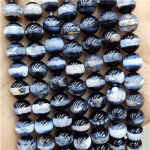 Natural Agate Beads Dye Darkblue Smooth Round, approx 8mm