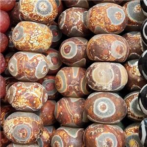 Tibetan Agate Rondelle Beads Eye, approx 15-20mm, 22pcs per st