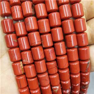 Natural Red Jasper Tube Beads, approx 8-10mm