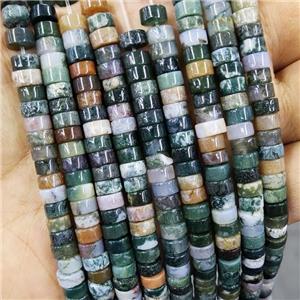 Natural Indian Agate Heishi Beads Multicolor, approx 6mm