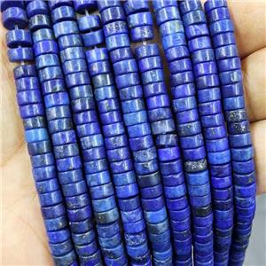 Natural Lapis Lazuli Heishi Spacer Beads Blue Dye, approx 6mm