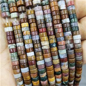Natural Ocean Agate Heishi Spacer Beads Multicolor, approx 6mm