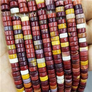 Natural Mookaite Heishi Spacer Beads Multicolor, approx 6mm