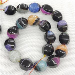 Natural Agate Druzy Lantern Beads Dye Mixed Color, approx 16-18mm