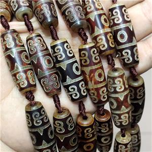 Tibetan Agate Rice Beads, approx 14-40mm, 8pcs per st