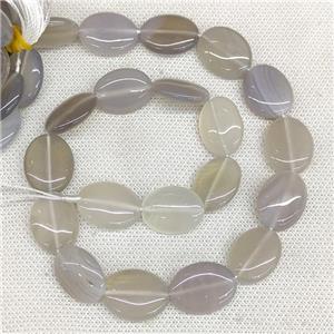 Natural Stripe Agate Oval Beads Gray, approx 15-20mm