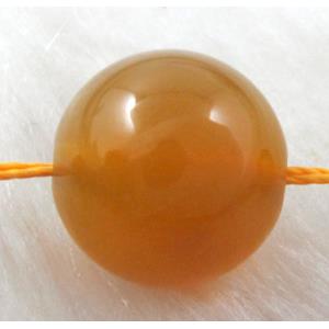 round orange Agate beads, 12mm dia, 33pcs per st
