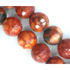 faceted orange Fire Agate Beads, 12mm dia, approx 31pcs per st